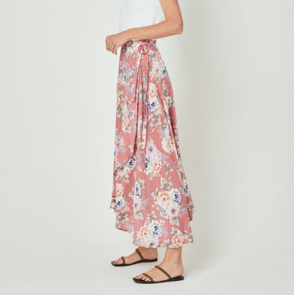 AUGUSTE THE LABEL Fleur Pascal Floral Midi Maxi Wrap Skirt - Picture 10 of 16